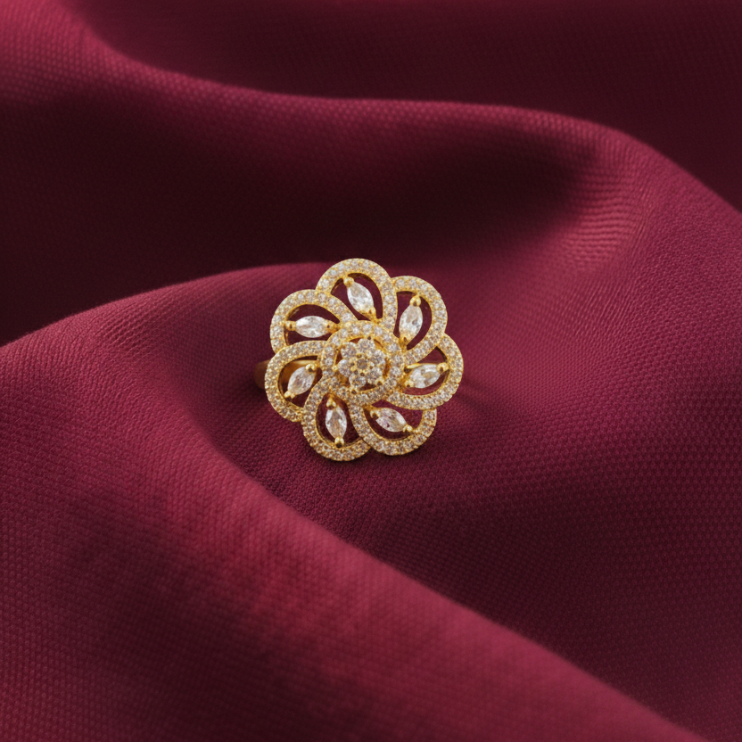 Elura Trendy Floral Ring For Women