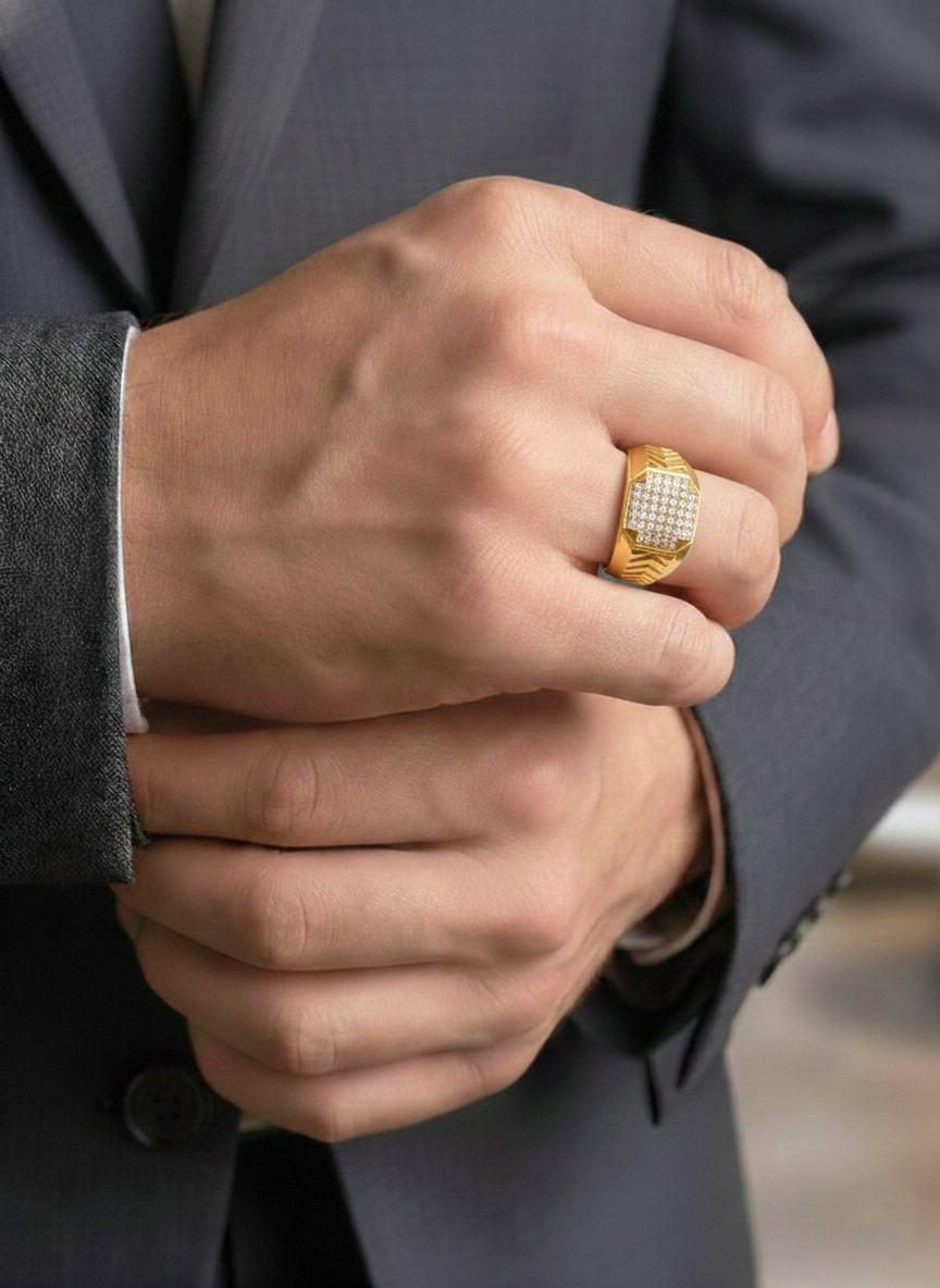 Elura Mens Ring With Stone