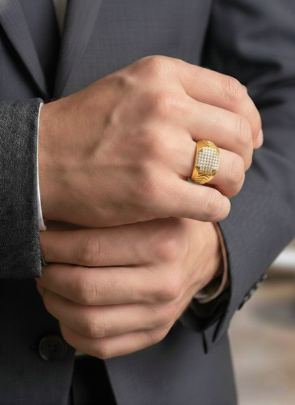 Elura Mens Ring With Stone