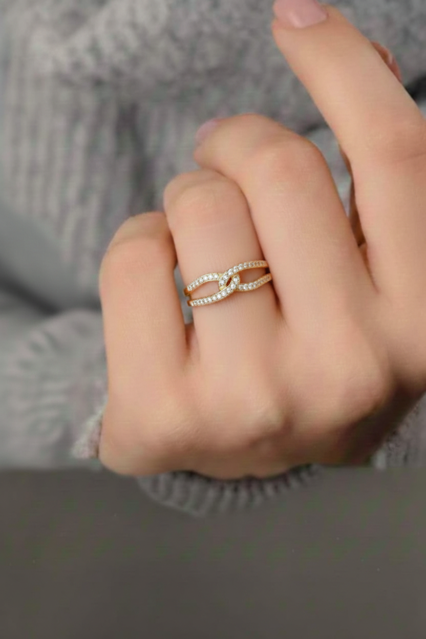 Elura Trendy Infinity Knot Ring For Women