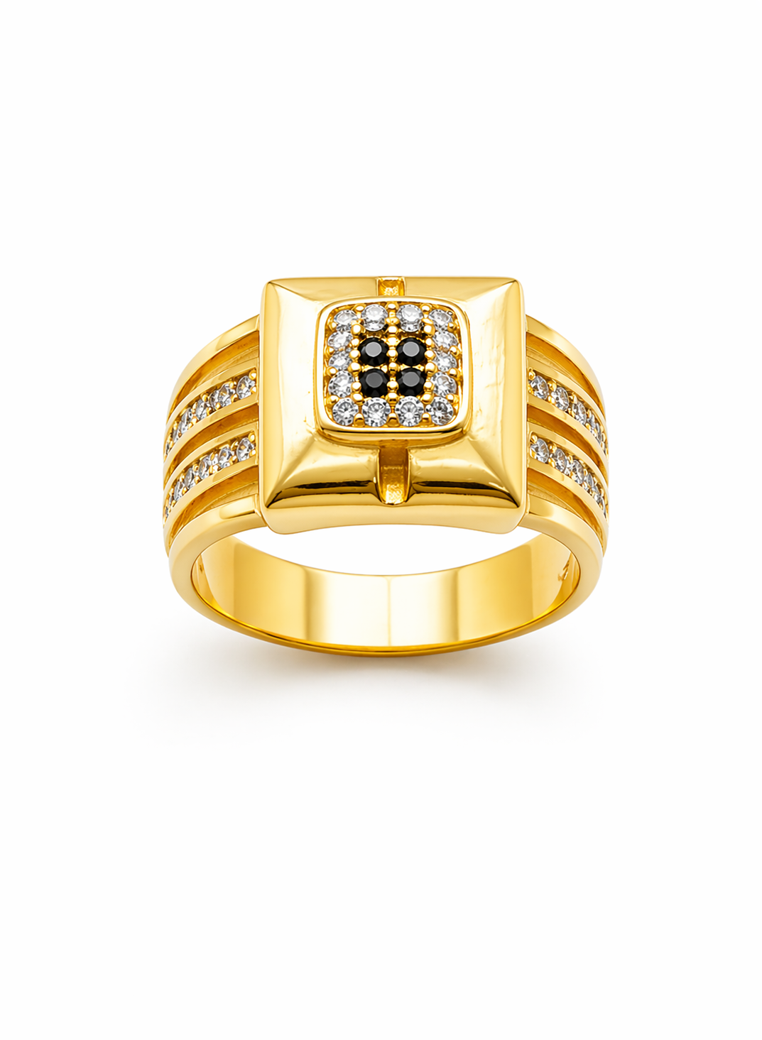 Elura Royale Black Diamond Signet Ring