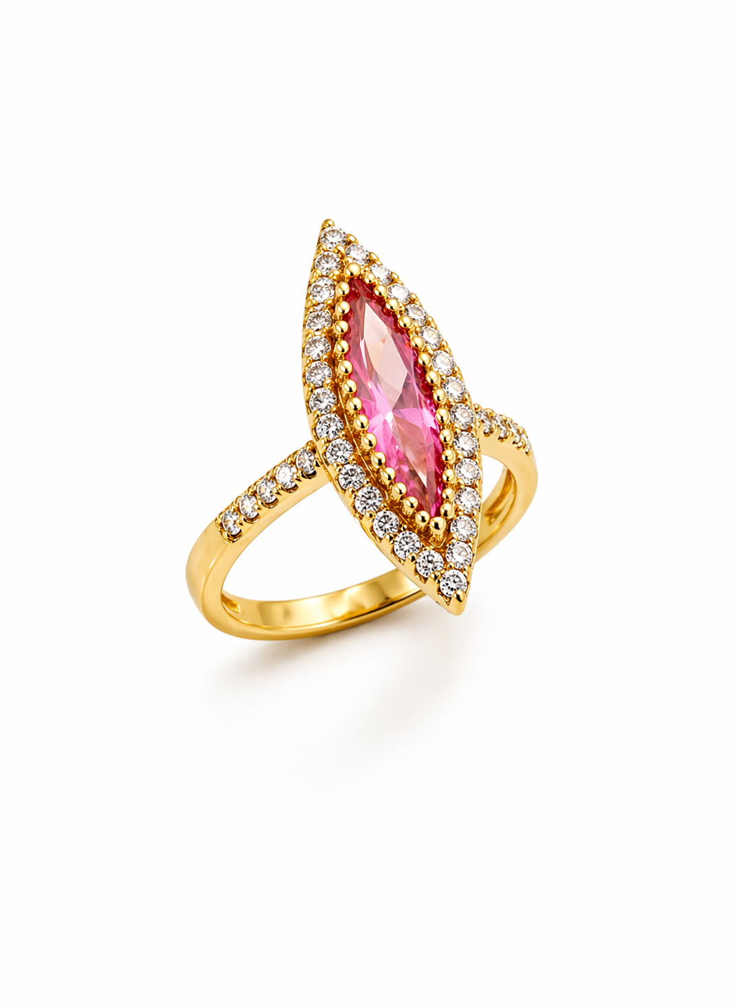 Elura Pink Royale Marquise Statement Ring
