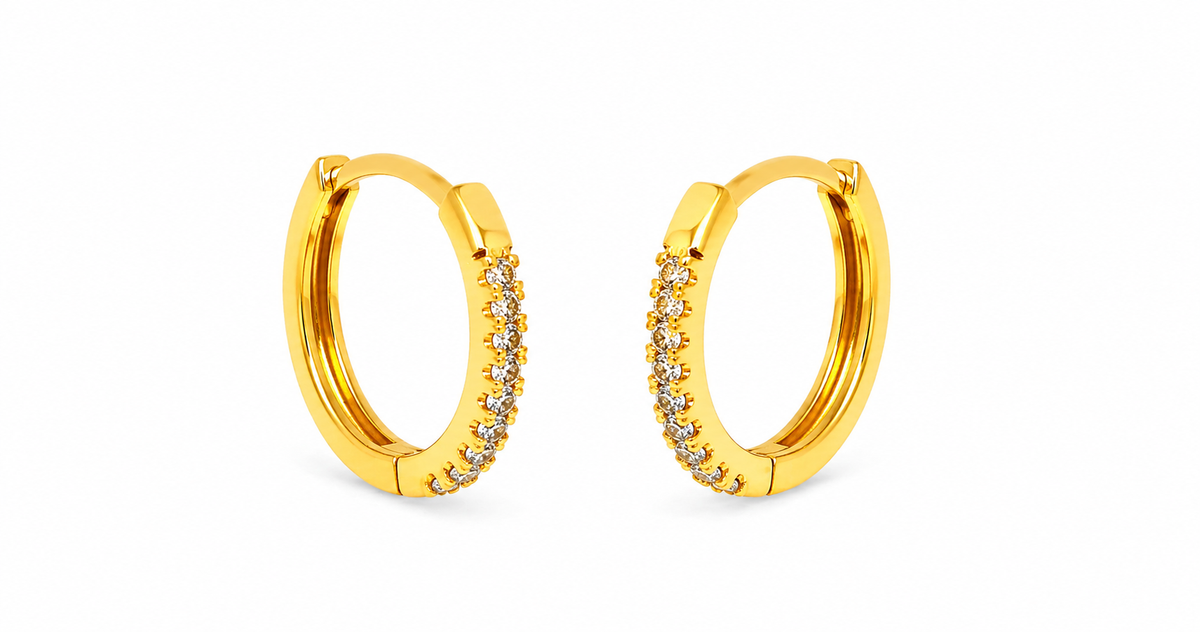 Elura Diamond Hoop Earrings for Women & Girls