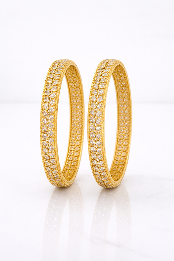 Elura Trendy Diamond Cut Bangles For Women