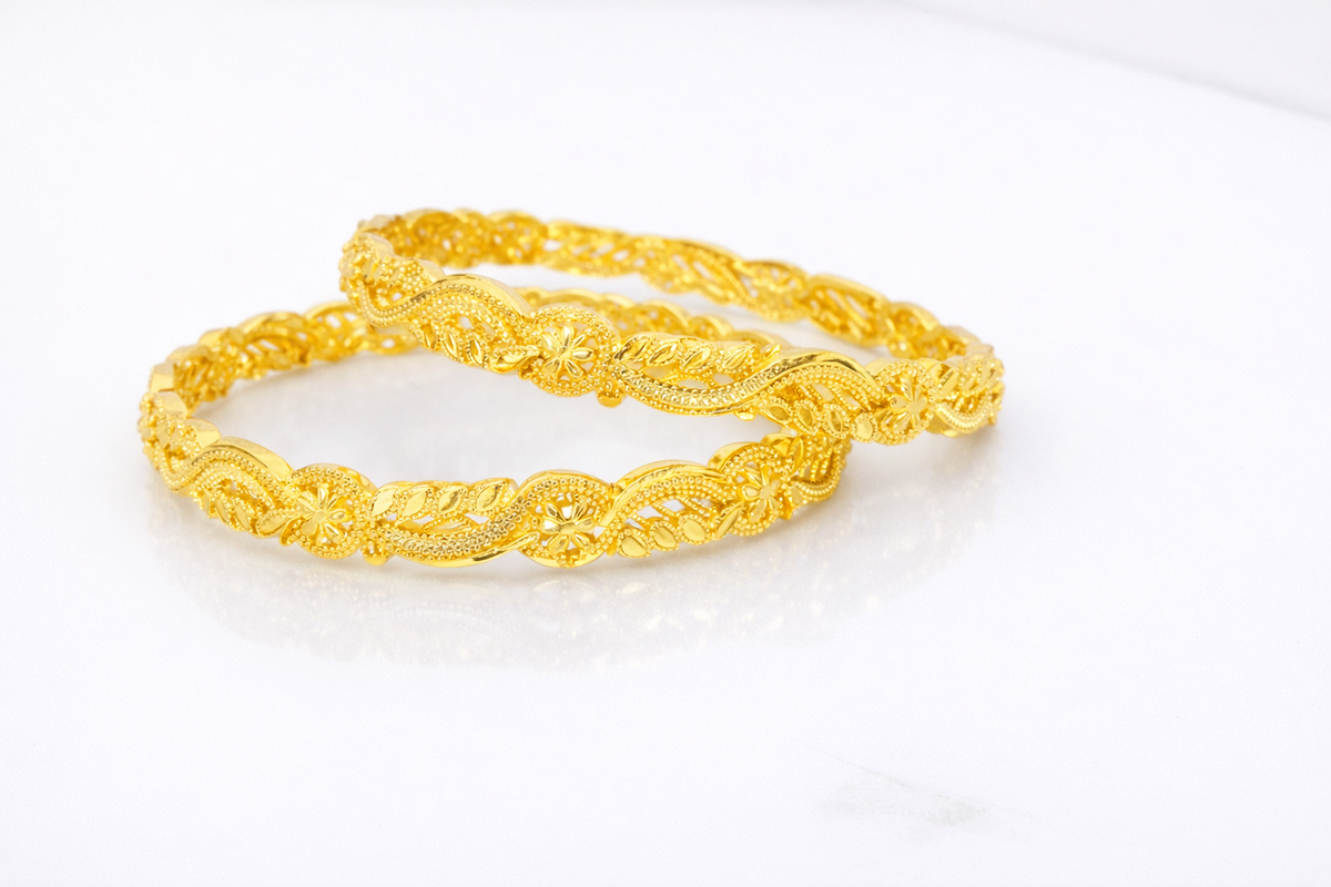 Elura Trendy Floral Designer Bangles For Women