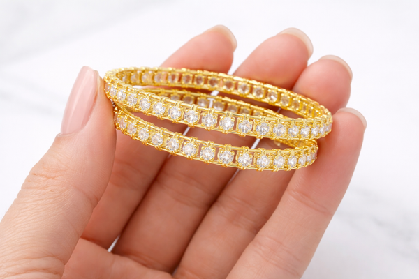 Elura Trendy Stone Studded Bangles For Women