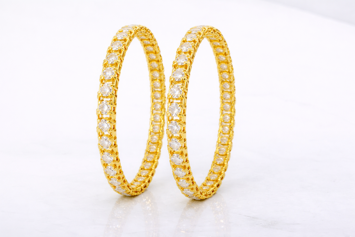 Elura Trendy Stone Studded Bangles For Women
