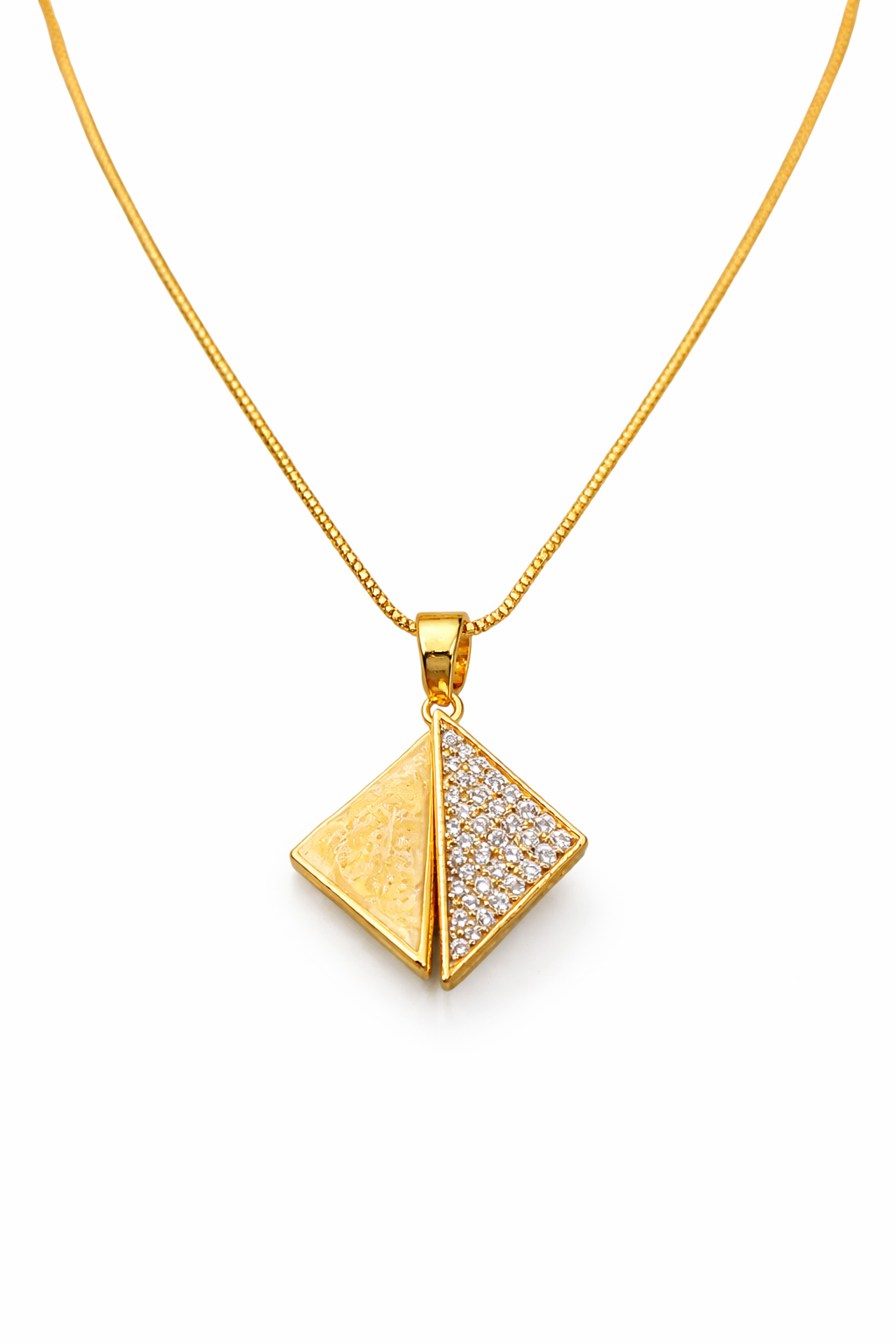 Elura Triangle Stone Pendant Necklace
