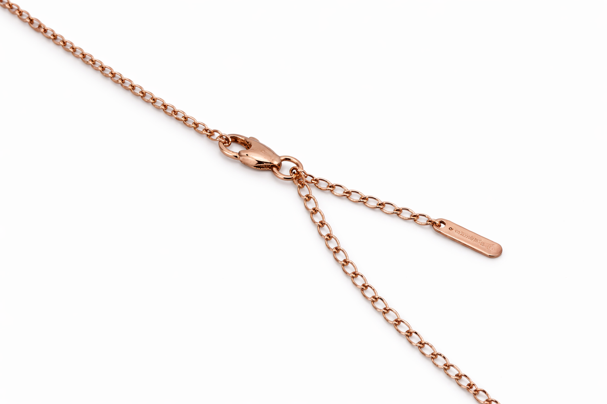 Elegant Rose Gold Heart Drop Pendant Necklace for Women