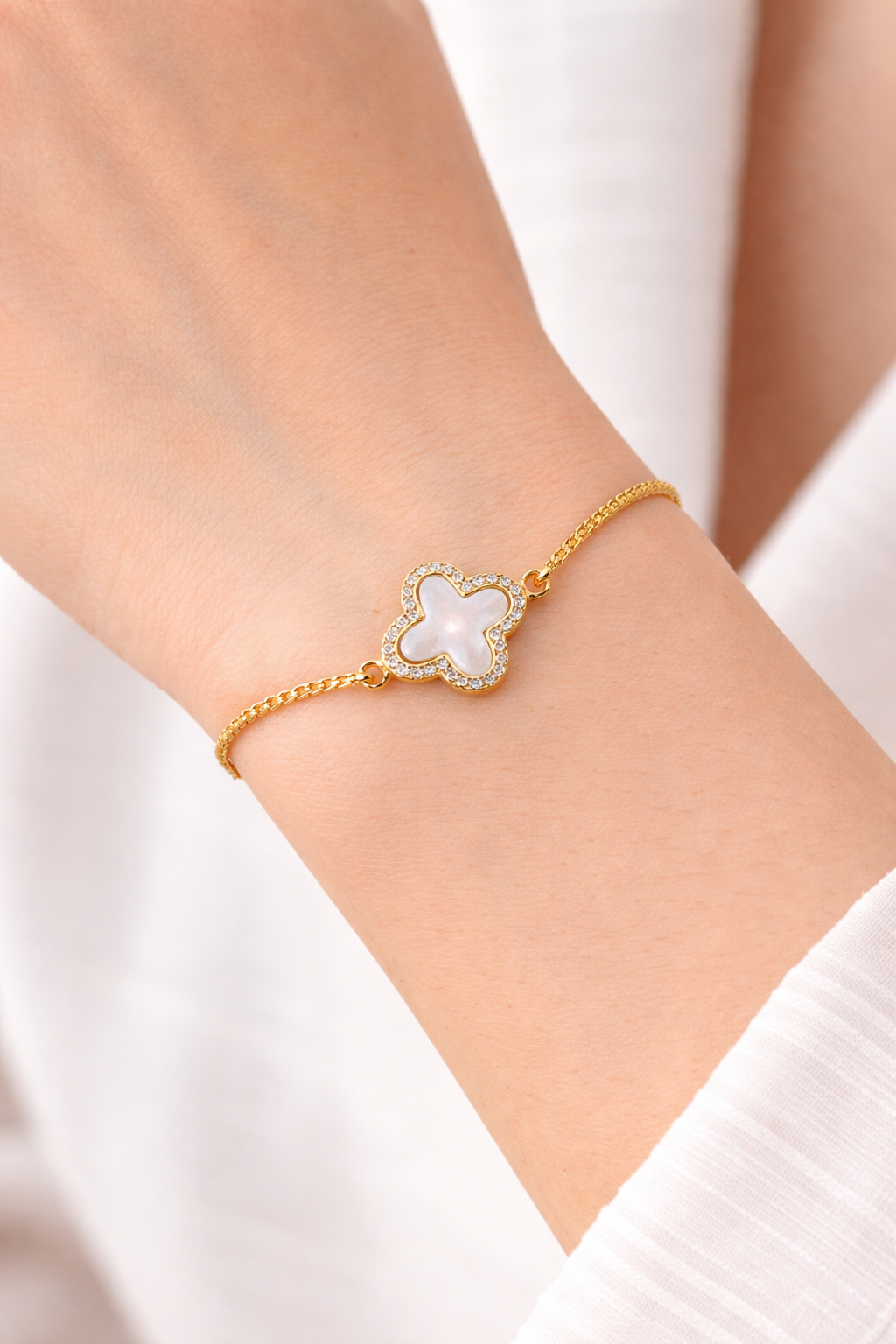 Elura Plated Clover Bracelet for Women