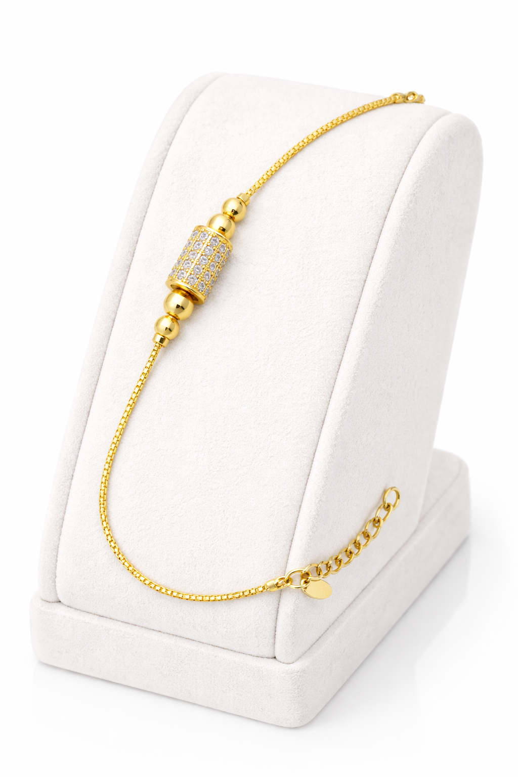 Elura Plated Crystal Barrel Bracelet for Women