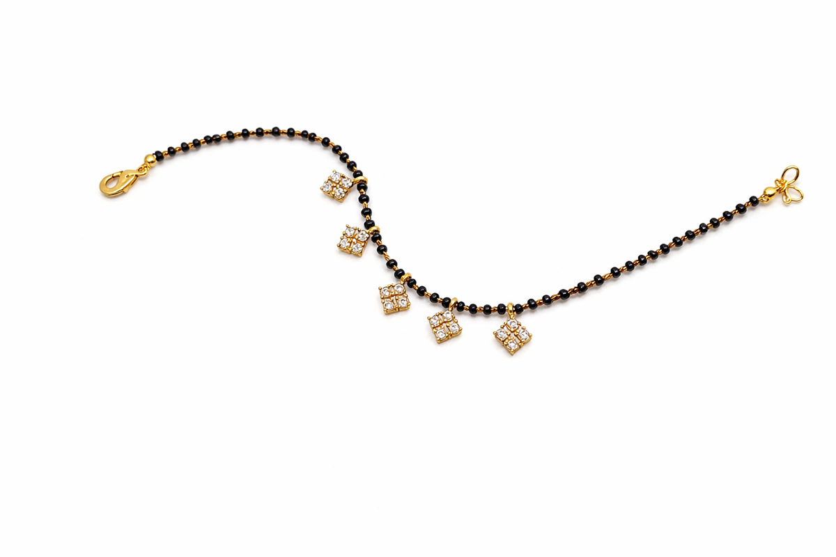 Elura Plated Mangalsutra Charm Bracelet for Women