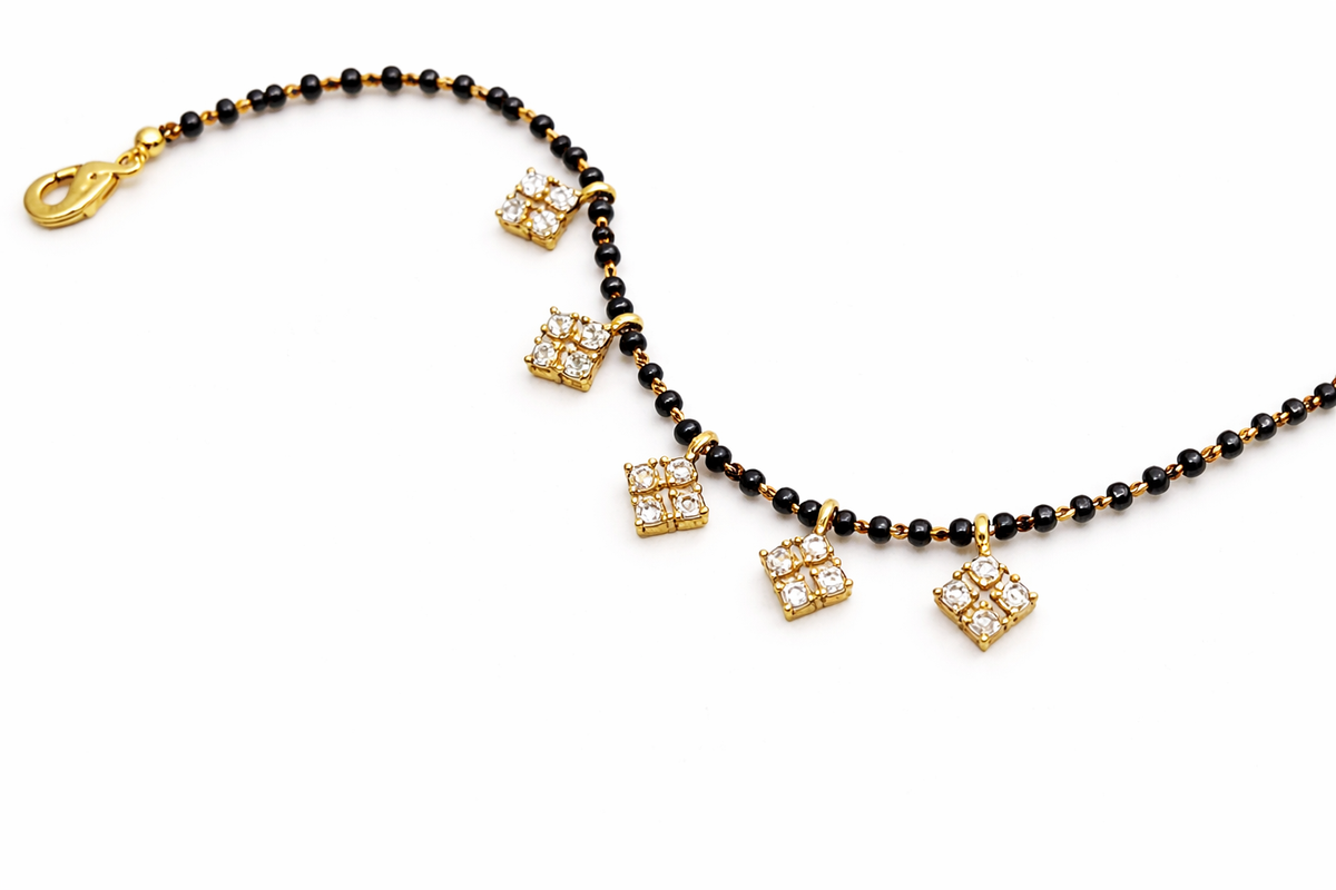 Elura Plated Mangalsutra Charm Bracelet for Women