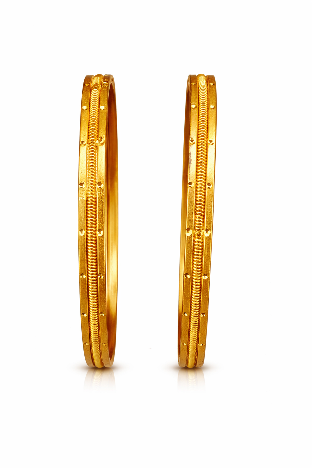 Elura Gold Plated Designer Bangles for Women Set Of 2