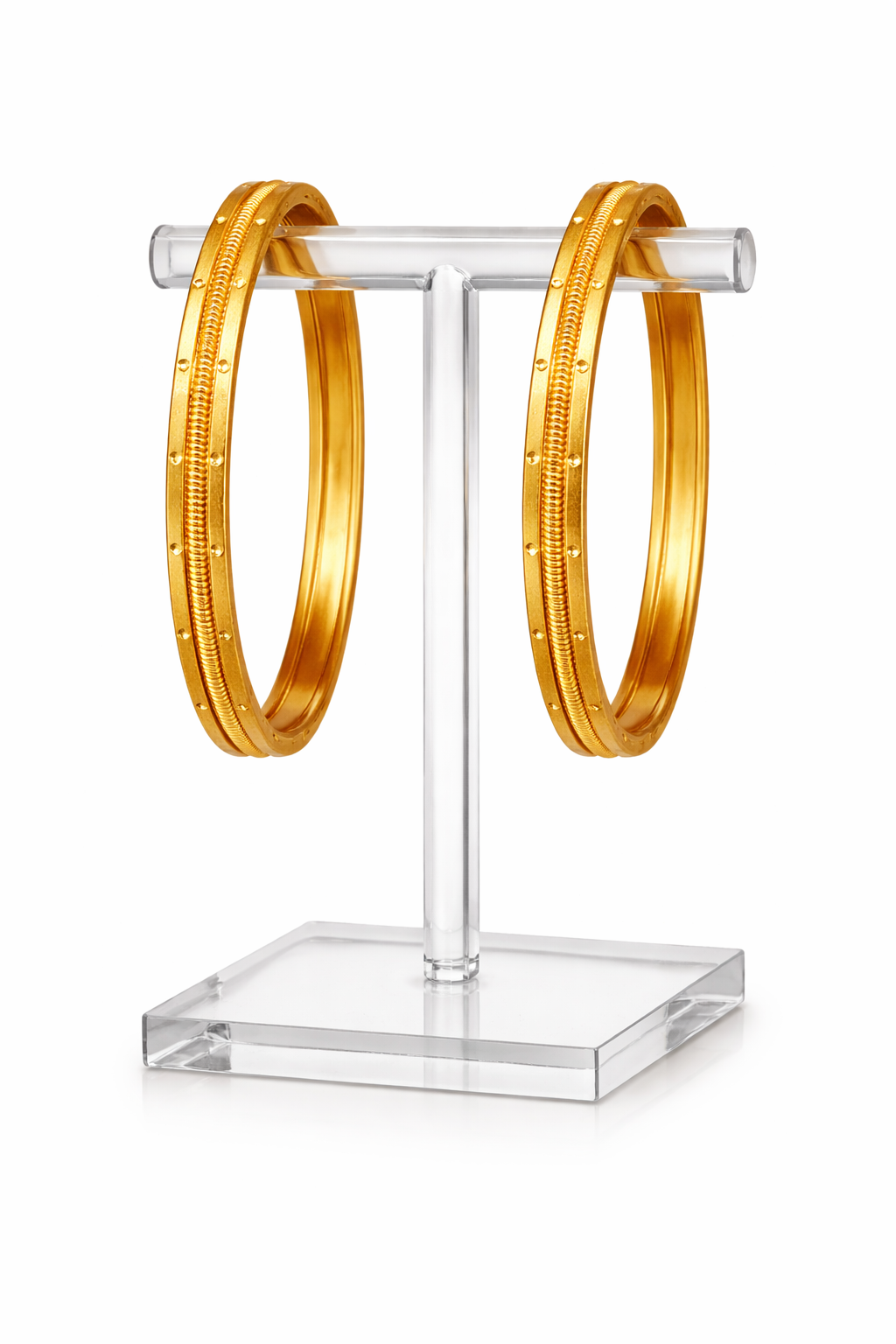 Elura Gold Plated Designer Bangles for Women Set Of 2