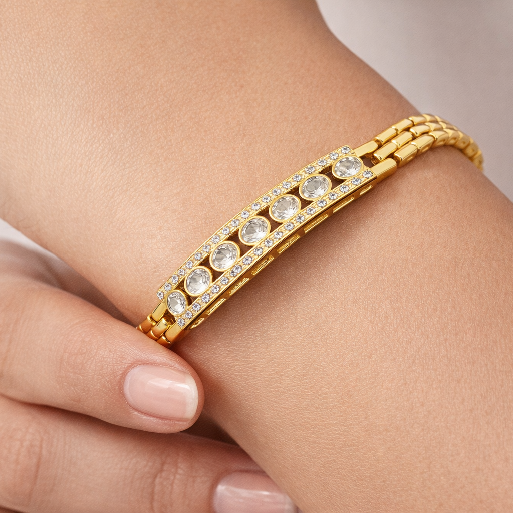 Elura Plated Stone Bracelet for Women