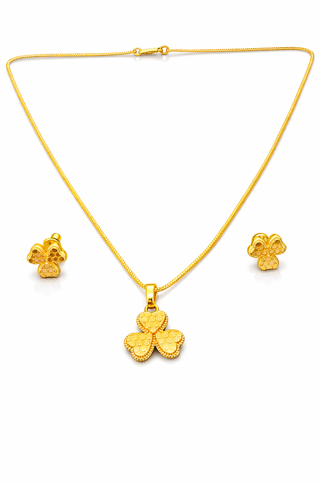 Elura Clover Pendant Necklace Set for Women
