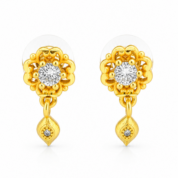 Elura Blossom Spark Crystal Drop Earrings