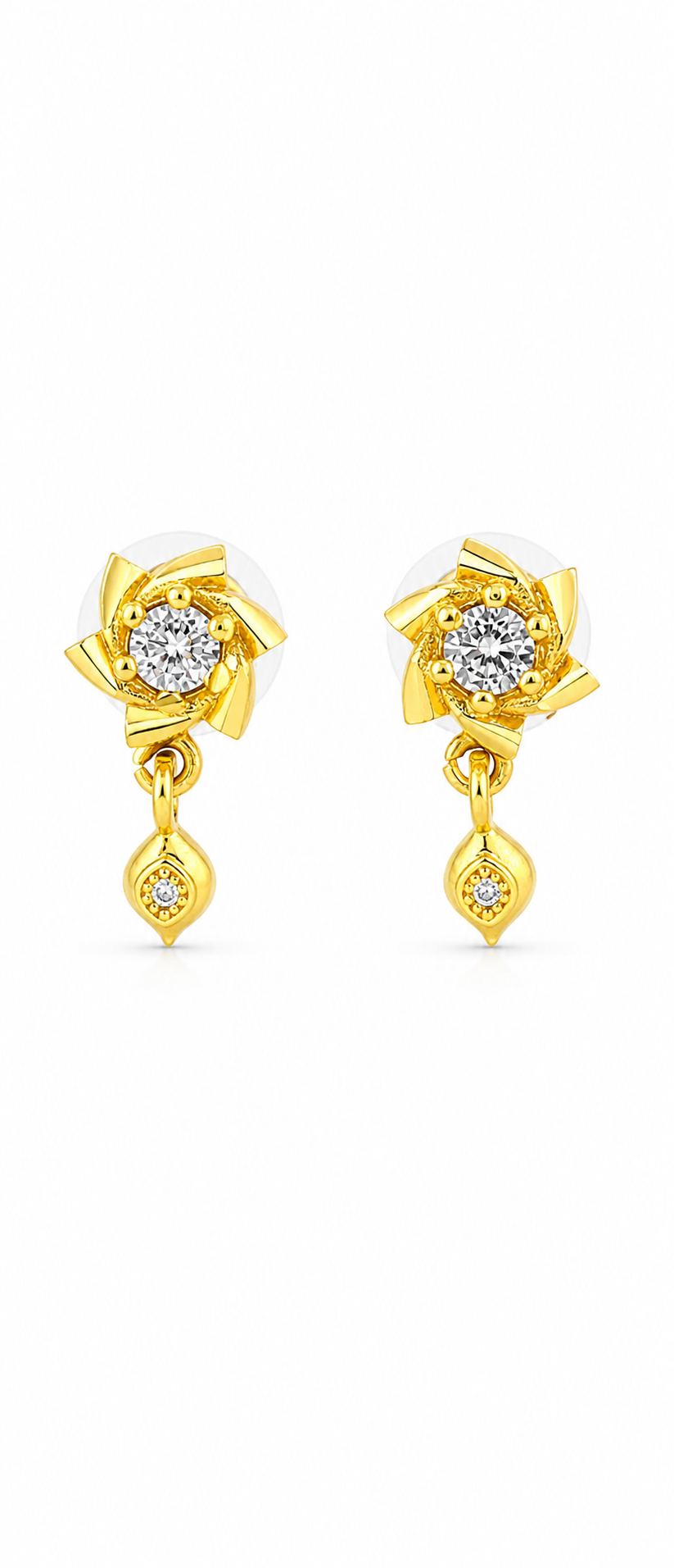 Elura Twinkle Bloom Crystal Drop Earrings