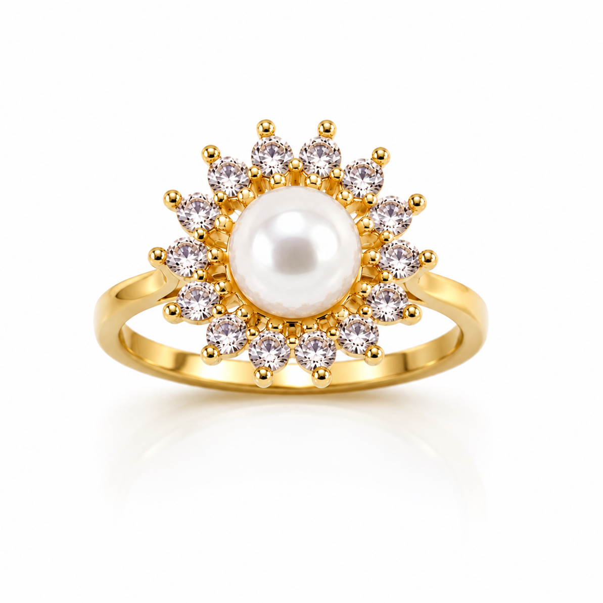 Elura Pearl Flower Ring For Women