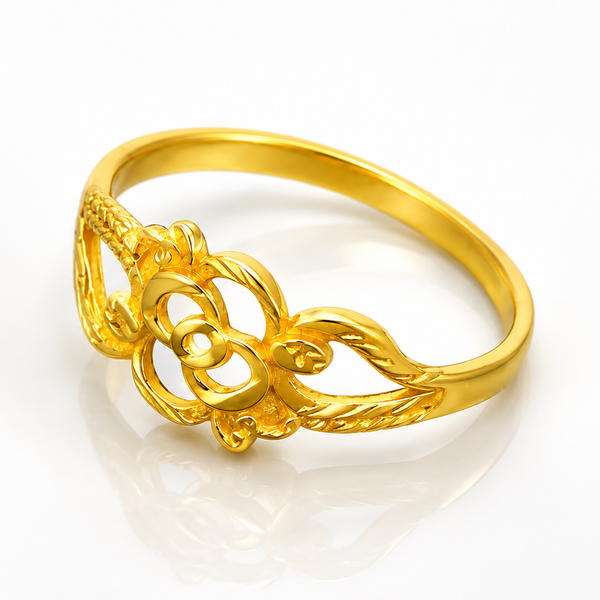 Elura Floral Filigree Charm Ring