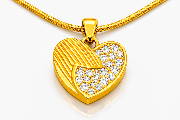 Elura Heart Pendant Necklace Set for Women