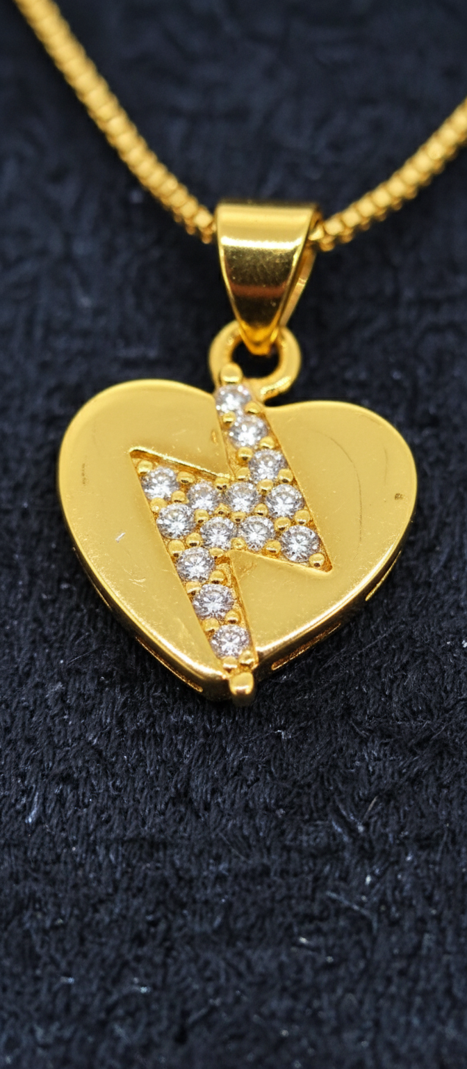 Elura Heart CZ Pendant Necklace Set