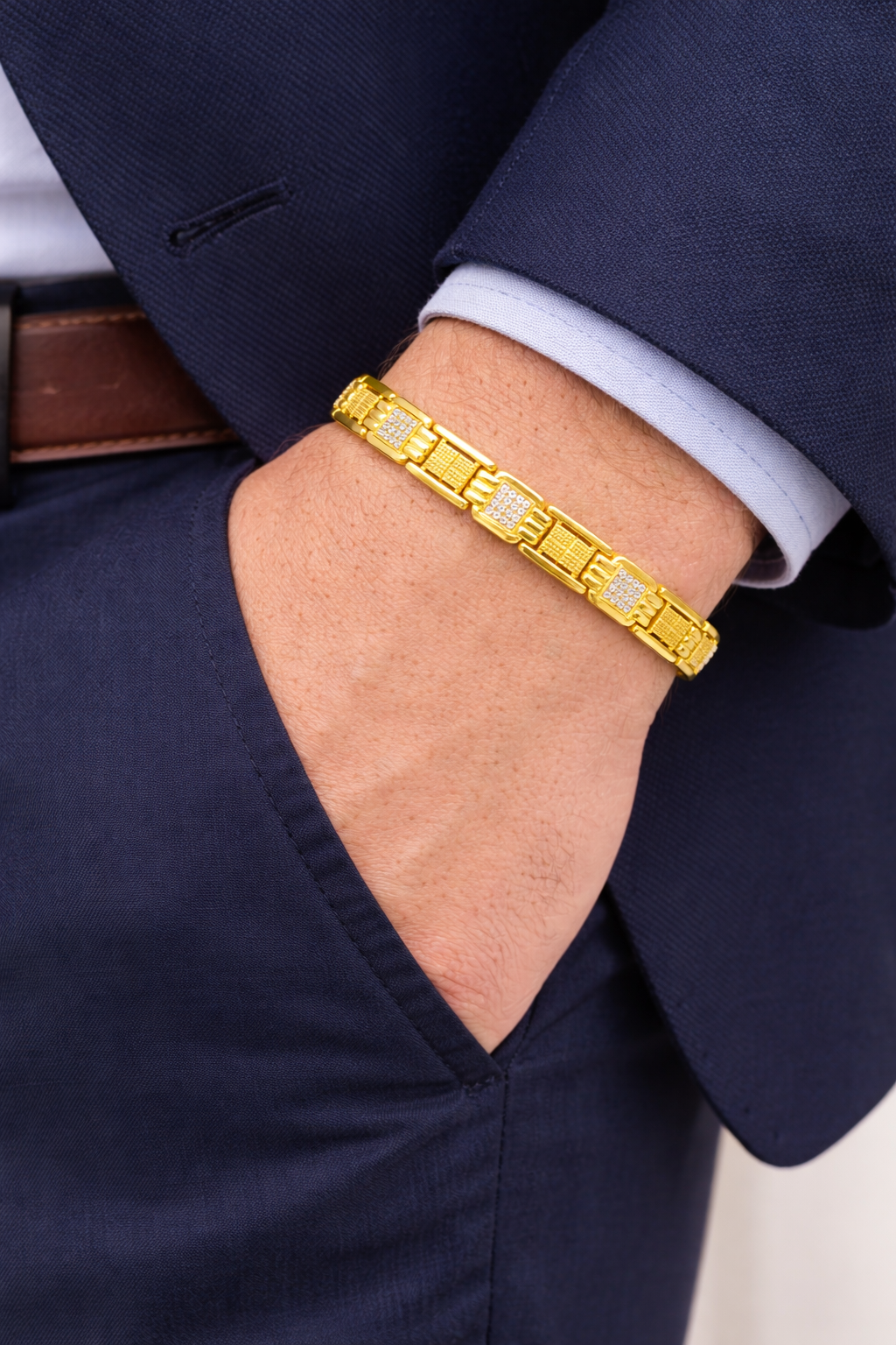 Elura Chain Bracelet with Stone For Men