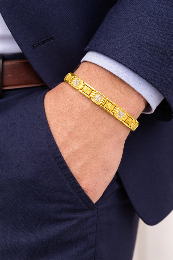 Elura Chain Bracelet with Stone For Men