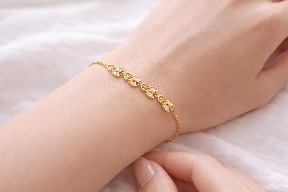 Elura Designer Gold Bracelet for Women
