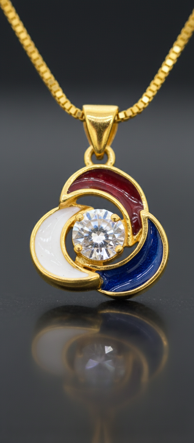 Elura Multicolor Stone Pendant Necklace For Women