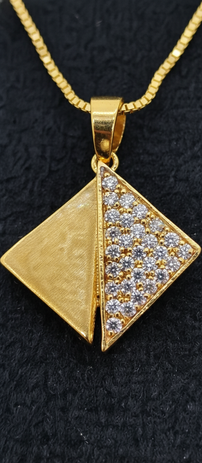 Elura Triangle Stone Pendant Necklace