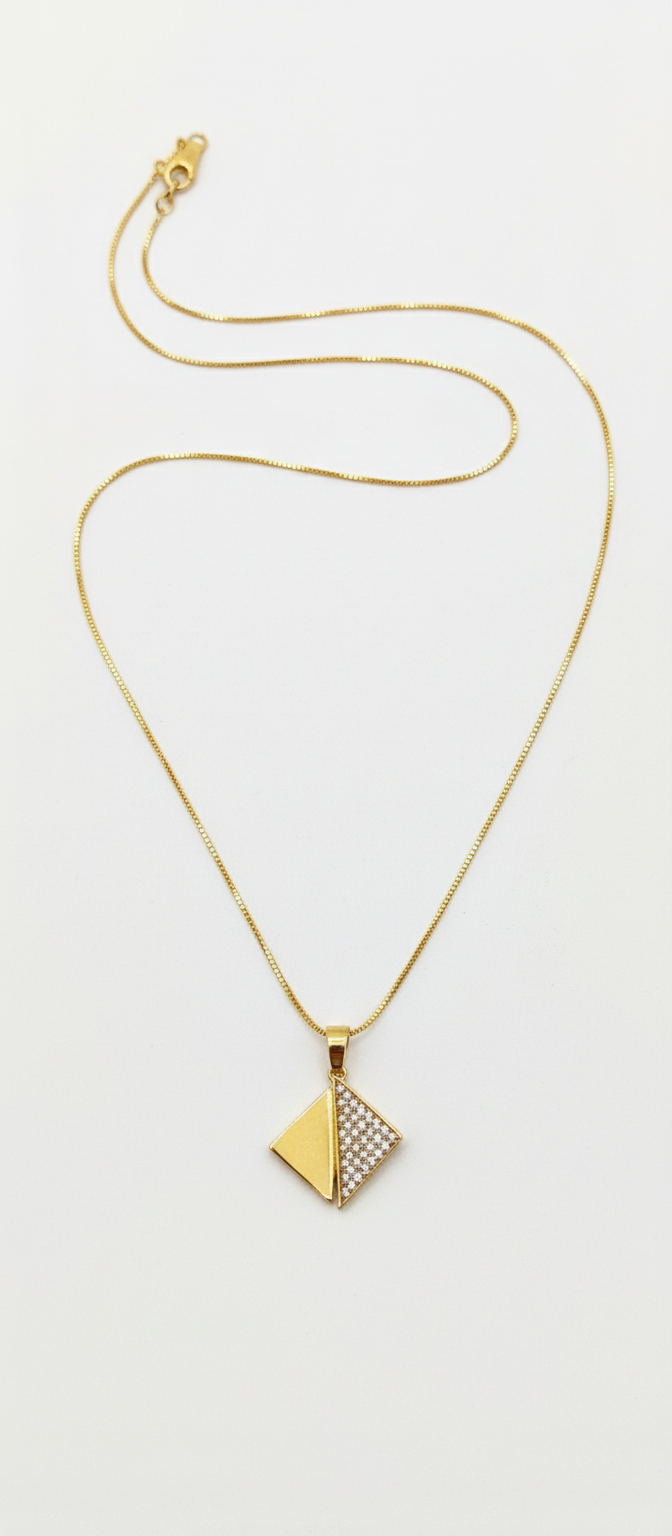 Elura Triangle Stone Pendant Necklace