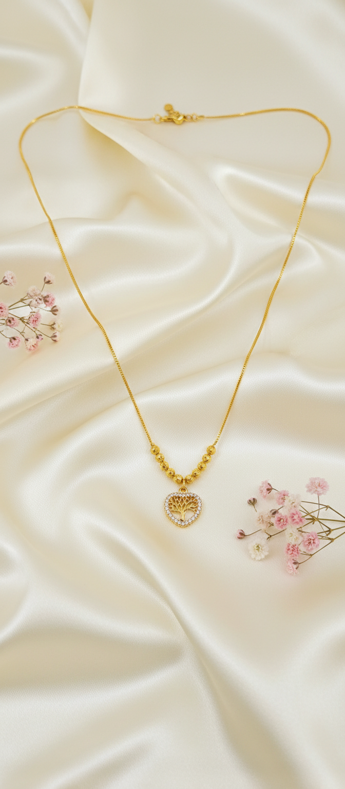 Elura Tree of Life Heart Pendant Necklace for Women