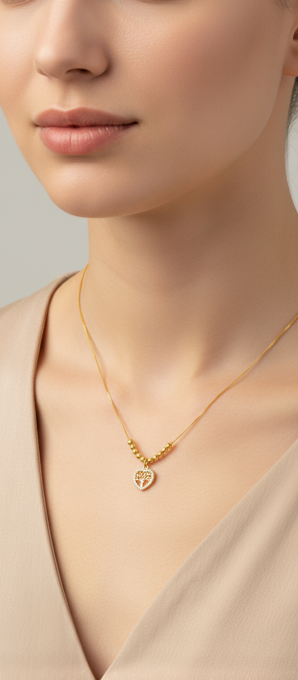 Elura Tree of Life Heart Pendant Necklace for Women