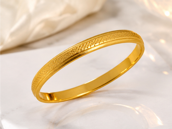 Elura Designer Gold Kada for Men