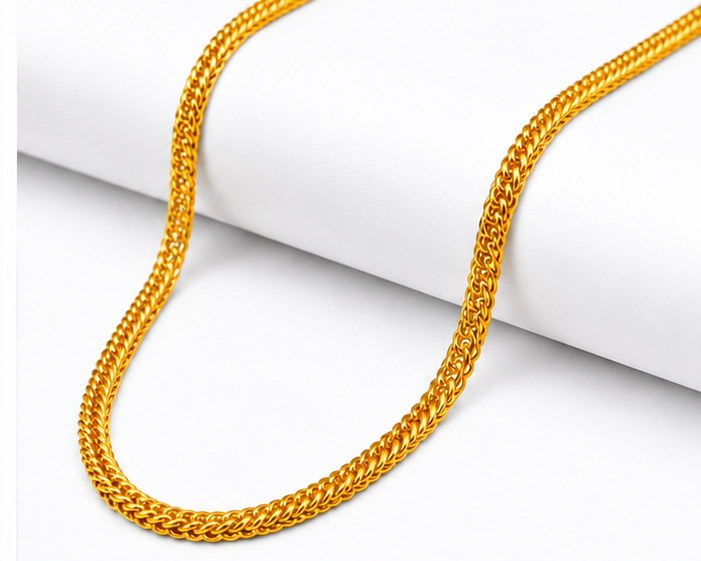 ELURA Premium Double Link Gold Chain for Men & Women