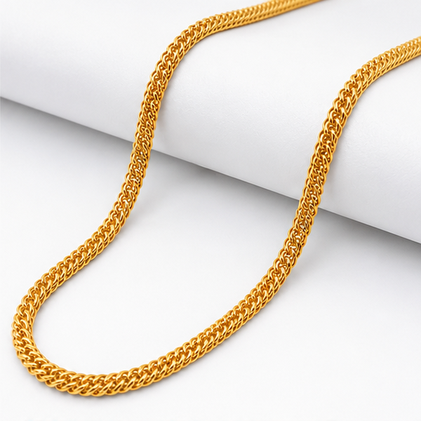 ELURA Premium Double Link Gold Chain for Men & Women