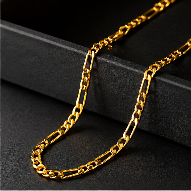 ELURA Premium Figaro Link Chain for Men & Women