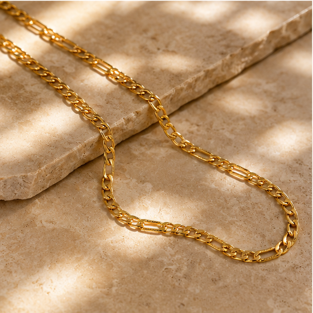 ELURA Premium Figaro Link Chain for Men & Women