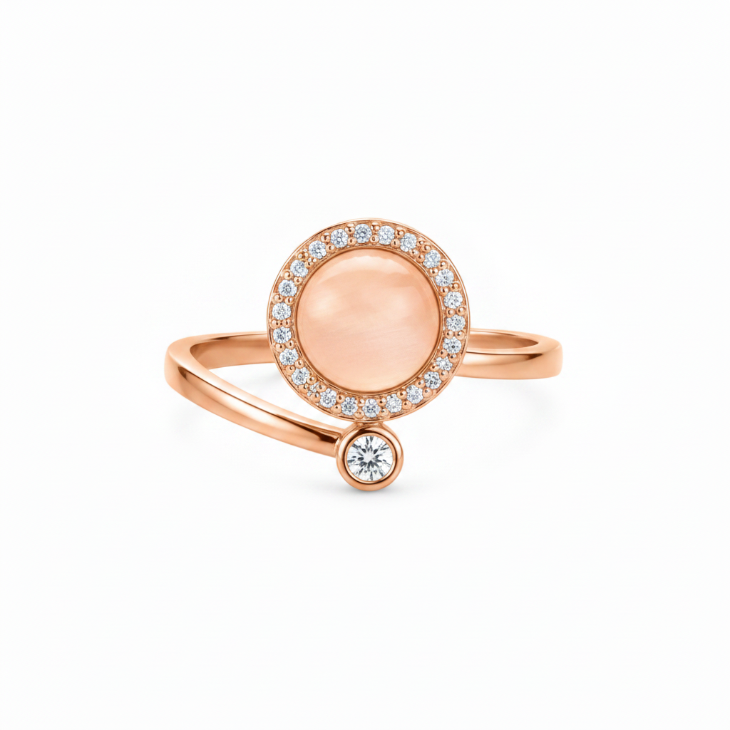ELURA Luxury 360° Rotating Circle Ring with Cubic Zirconia