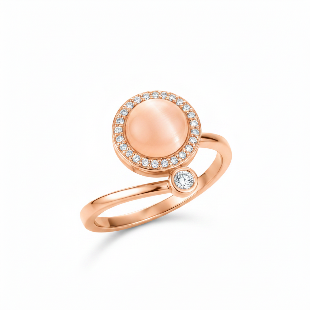 ELURA Luxury 360° Rotating Circle Ring with Cubic Zirconia