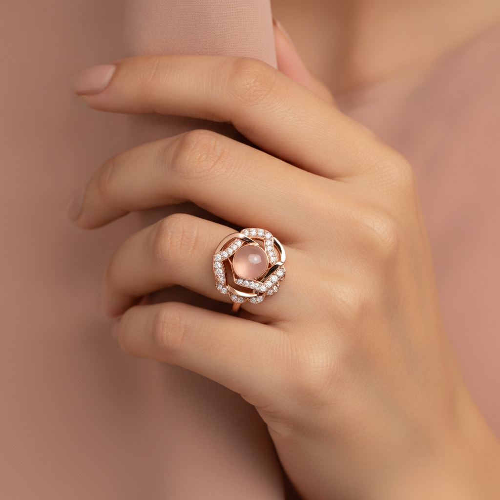 ELURA Luxury 360° Rotating Crystal Ring for Women