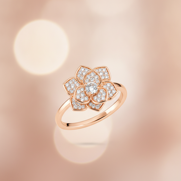 ELURA 360° Rotating Flower Spinner Ring for Women