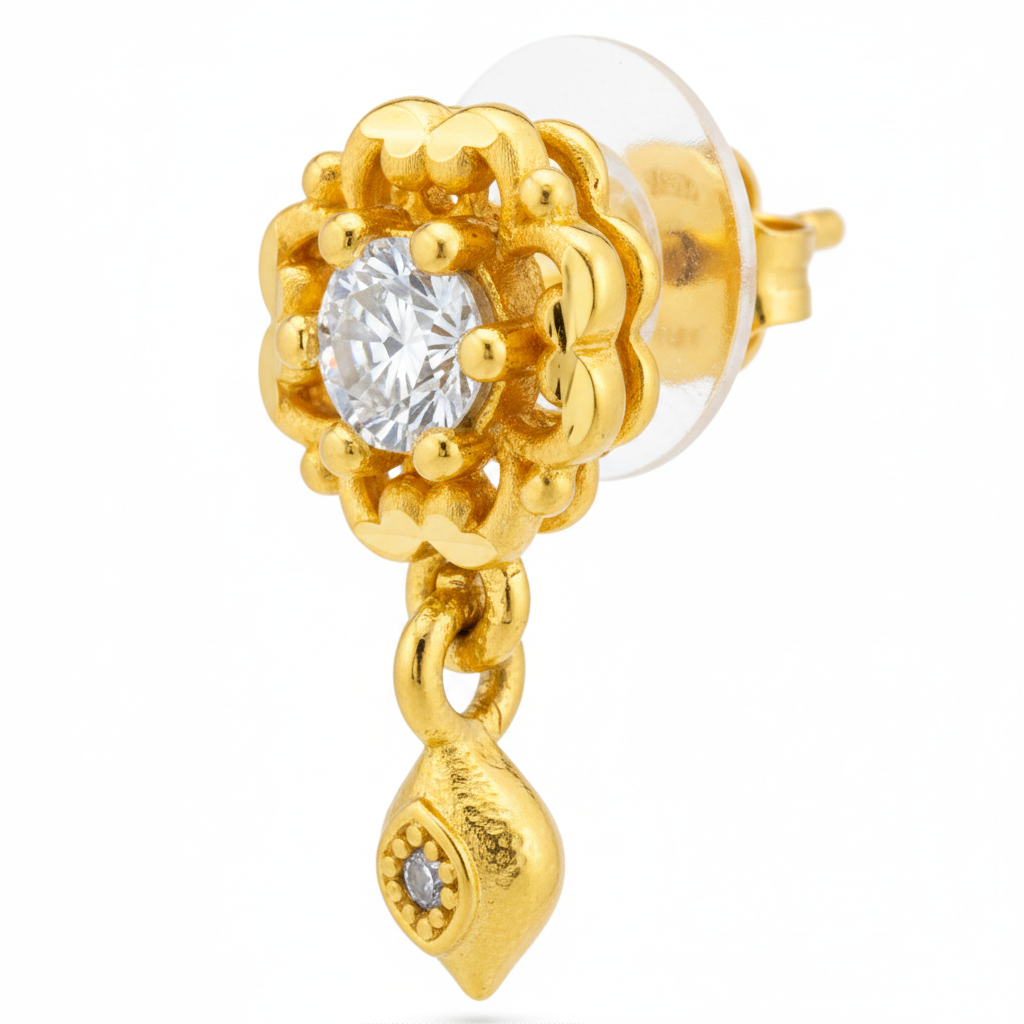 Elura Blossom Spark Crystal Drop Earrings
