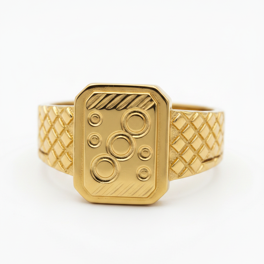 Elura Geometric Royale Signet Ring