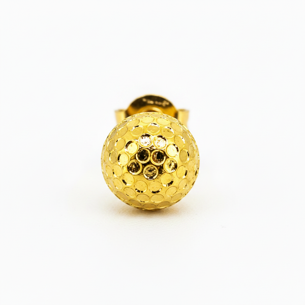 Elura Geometric Textured Gold-Toned Stud Earrings for Women