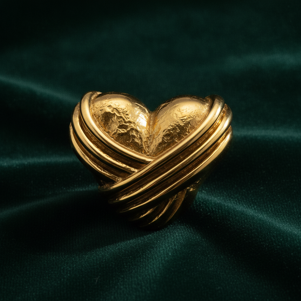 ELURA Designer Heart Adjustable Ring for Women
