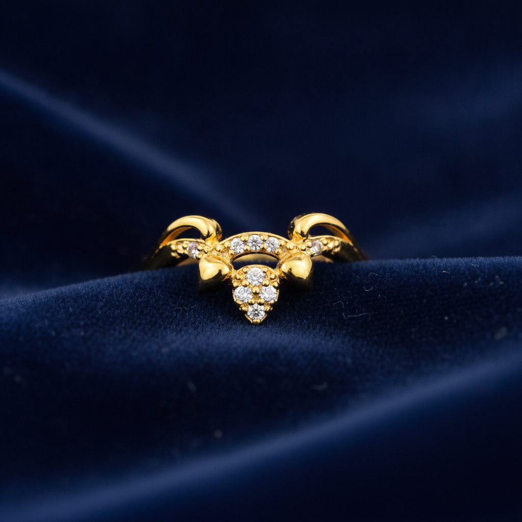 ELURA Deer Antler CZ Adjustable Ring for Women