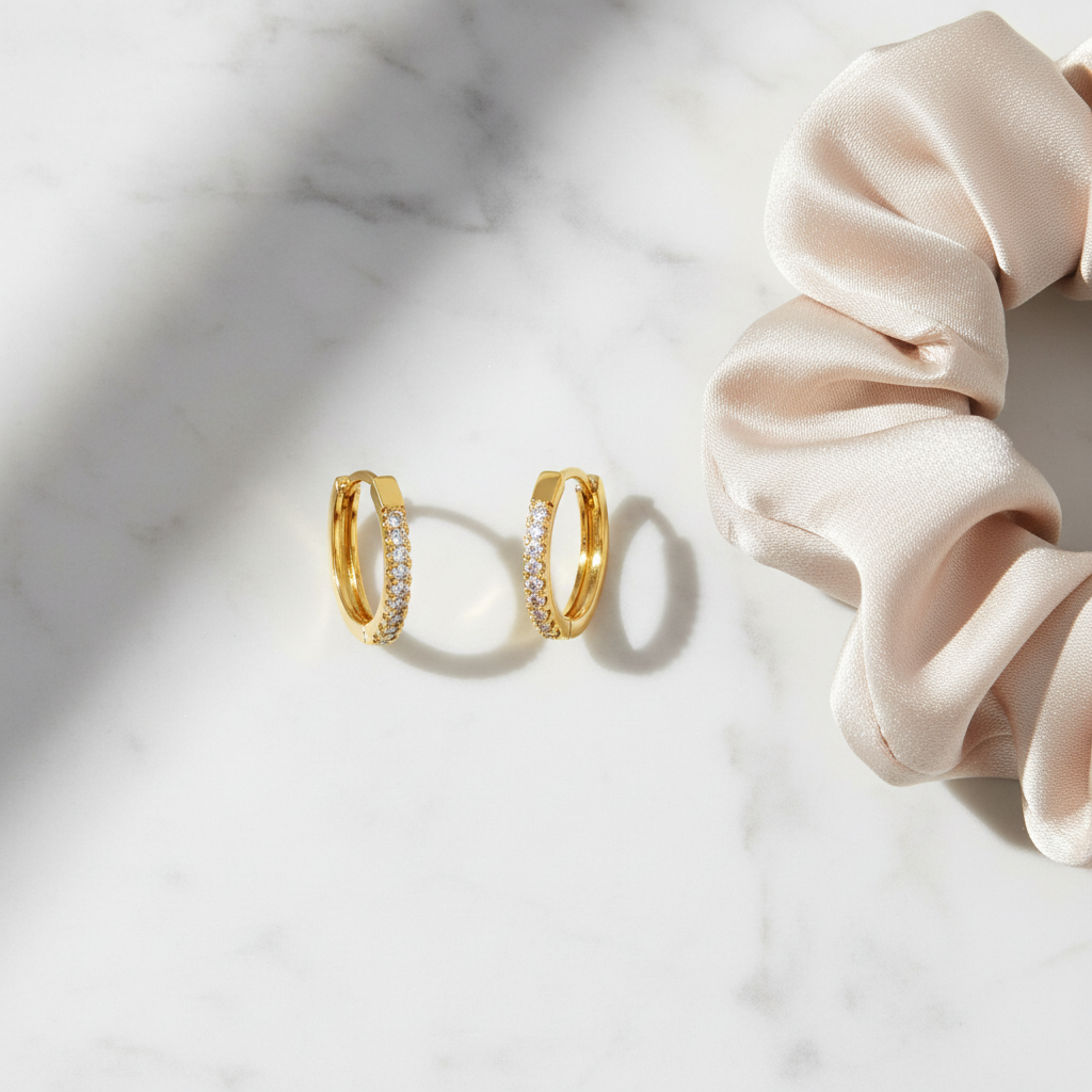 Elura Diamond Hoop Earrings for Women & Girls